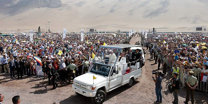 Le Pape avec le peuple Mapuche