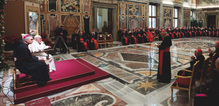 Congratulations to the Roman Curia: "Light is always stronger than darkness".