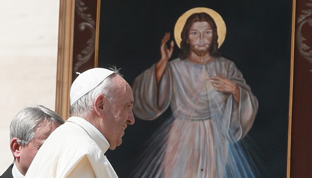 Francis presides at the Mass of Divine Mercy Sunday