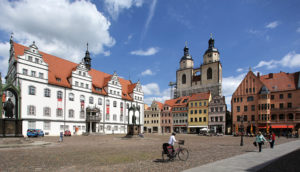 Plac Ratuszowy w Wittenberdze.
