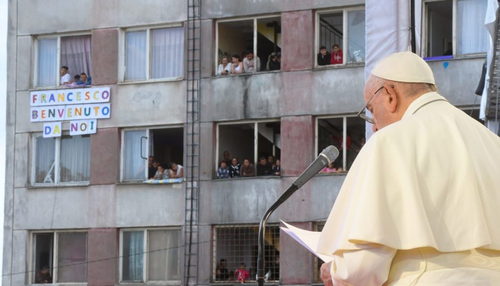 El Papa en el barrio gitano Luník IX