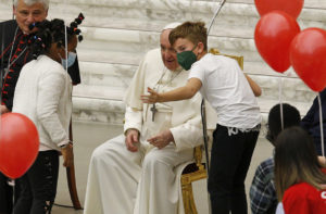 meeting children pope