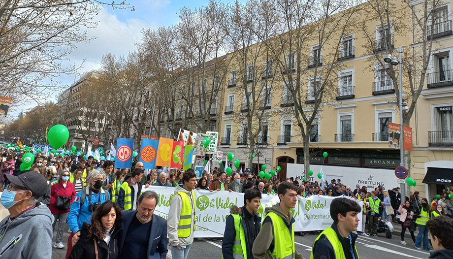 Tausende von Menschen verteidigen in Madrid das menschliche Leben und die Pflege