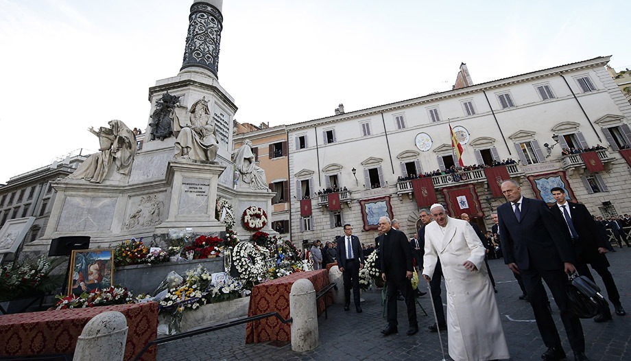 Die zehn Bitten, die Papst Franziskus der Unbefleckten Empfängnis während seines Pontifikats anvertraut hat