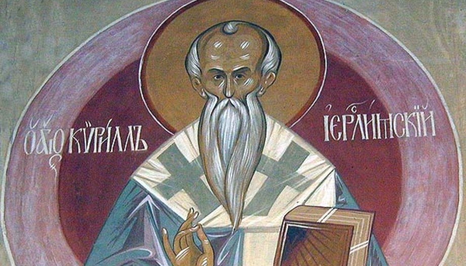 Der heilige Kyrill von Jerusalem, Bischof und Kirchenlehrer