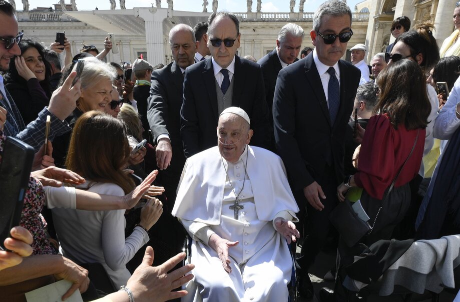Pope greets those attending the Jubilee for the Sick