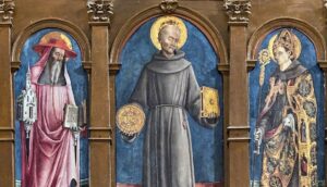 Santos Jerónimo, Bernardino de Siena y Louis de Tolosa.
