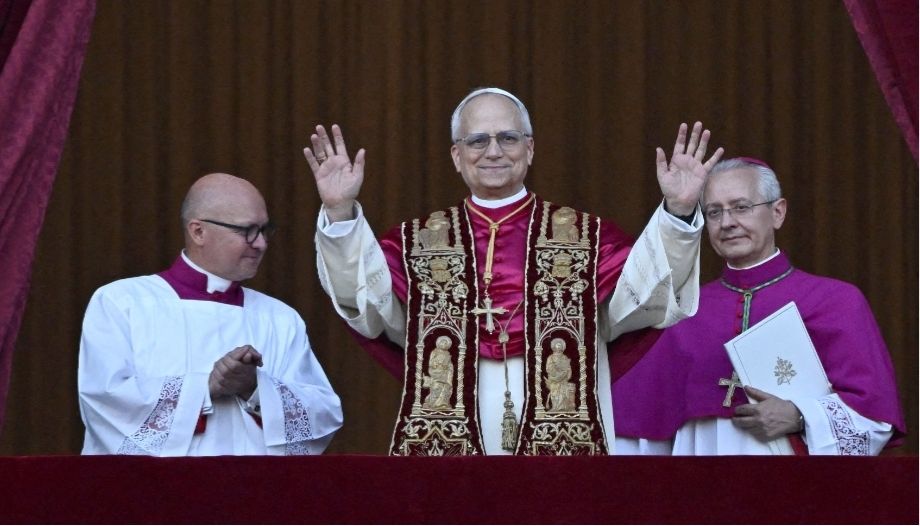 Pope Leo XIV, May 8, first greeting of peace.