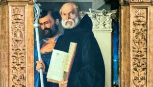 Saint Benedict of Nursia.