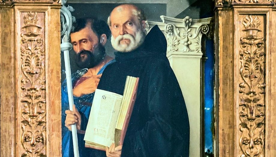 Der heilige Benedikt von Nursia.