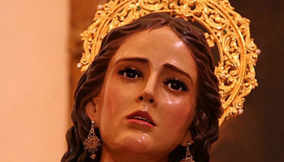 Die heilige Maria Magdalena, die Augen in Tränen gebadet
