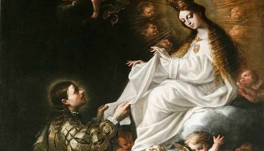 La Virgen de la Merced se aparece a san Pedro Nolasco.