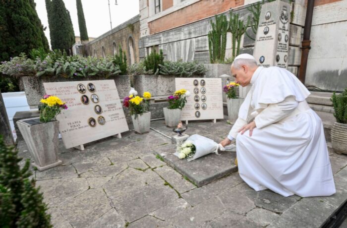 Pope Leo XIV visits Rome's Summer Cemetery