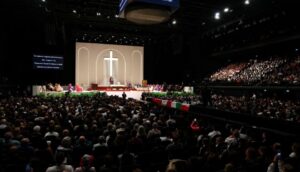 Mass celebrated by Pope Leo XIV at the Volkswagen Arena in Istanbul.
