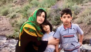 Narges Mohammadi with her twins.