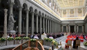 Pope Leo XIV in St. Paul Outside the Walls.
