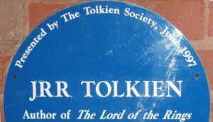 Plaque about Tolkien in Birmingham.