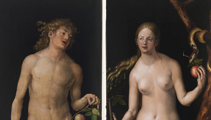 La tentación de los primeros padres. Alberto Durero: "Adán y Eva"