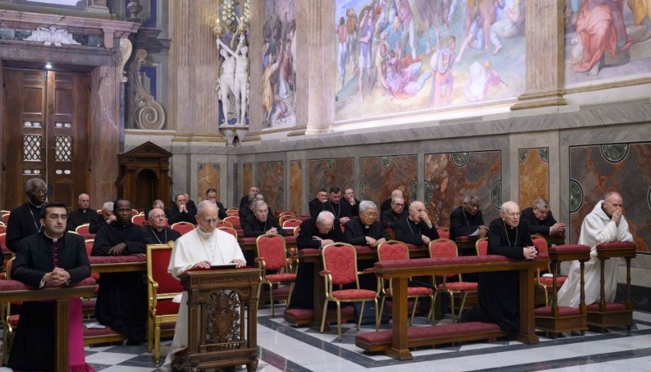 Retiro espiritual del Papa León XIV y curia romana, predicado por el obispo Varden.