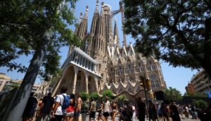 Basilica of the Sagrada Familia, in Barcelona.