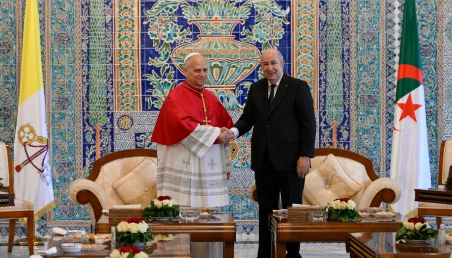 El Papa con el presidente argelino, el 13 de abril de 2026.