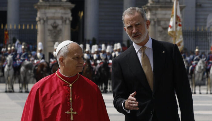 León XIV y Felipe VI piden por la unidad desde el Palacio Real