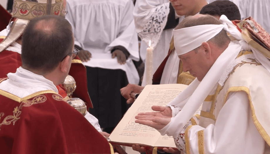 The moment of episcopal ordination in the Priestly Fraternity of St. Pius X