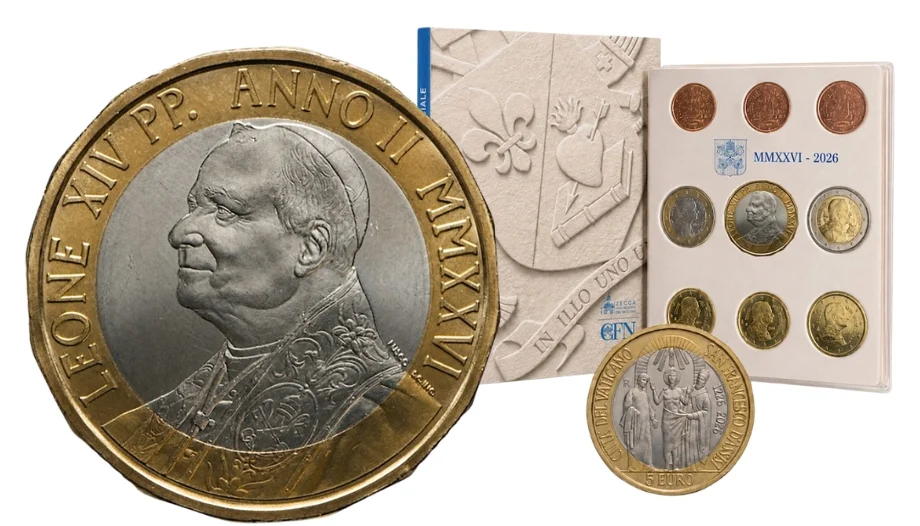 Monedas Papa León XIV