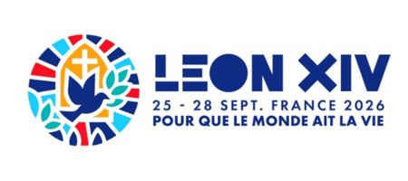 Logo viaje Papa León a Francia
