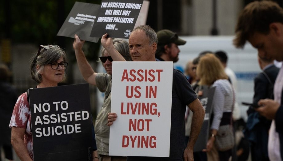 Protesters against assisted suicide.